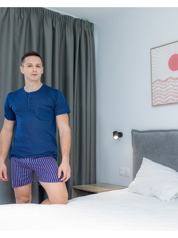 ανδρική πυτζάμα καλοκαιρινή - μπλέ σε προσφορά