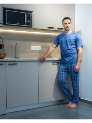 ανδρική πυτζάμα καλοκαιρινή - σιέλ