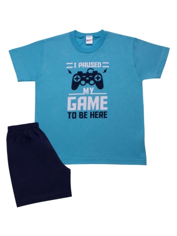 minerva παιδική πυτζάμα my game - τυρκουάζ σε προσφορά