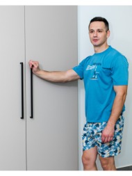 ανδρική πυτζάμα καλοκαιρινή - πετρόλ