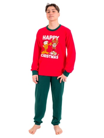 nina club εφηβική πυτζάμα χριστουγεννιάτικη unisex - κόκκινο σε προσφορά
