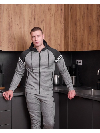 ανδρικό σετ φόρμας φούτερ - ανθρακί σε προσφορά