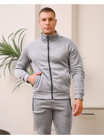 ανδρικό σετ φόρμας φούτερ μονόχρωμο - γκρί σε προσφορά