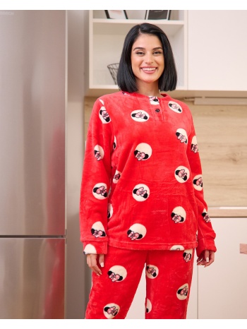 γυναικεία πυτζάμα βελούδινη - φούξ σε προσφορά