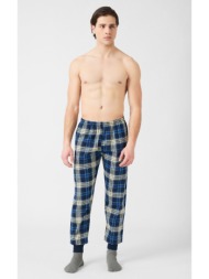 minerva ανδρικό παντελόνι πυτζάμας - μπλε-κίτρινο