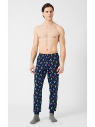 minerva ανδρικό παντελόνι πυτζάμας - μπλέ