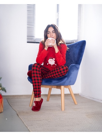 γυναικεία πυτζάμα χριστουγεννιάτικη - κόκκινο σε προσφορά