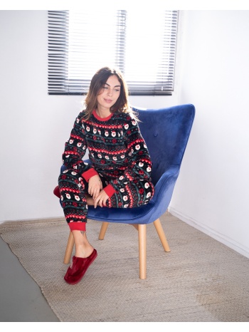 γυναικεία πυτζάμα velvet - μαύρο σε προσφορά