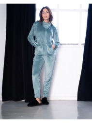 γυναικείο σετ φόρμες βελούδινες plus size - κυπαρισσί