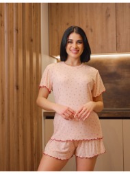 γυναικεία πυτζάμα κοντομάνικη - ροζ