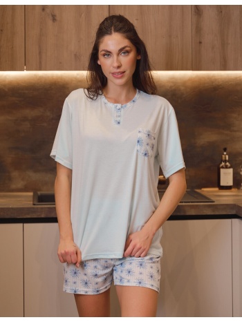 γυναικεία πυτζάμα καλοκαιρινή - σιέλ σε προσφορά