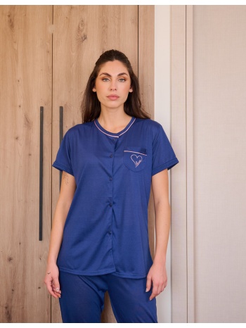 γυναικεία πυτζάμα κοντομάνικη - μπλέ σε προσφορά