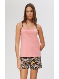 minerva γυναικεία πυτζάμα - κοραλί