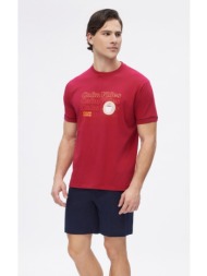 minerva ανδρική πυτζάμα - βυσινί