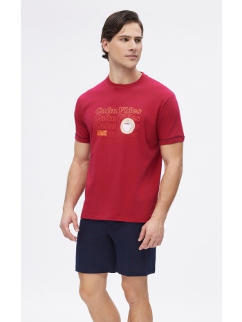 minerva ανδρική πυτζάμα - βυσινί σε προσφορά