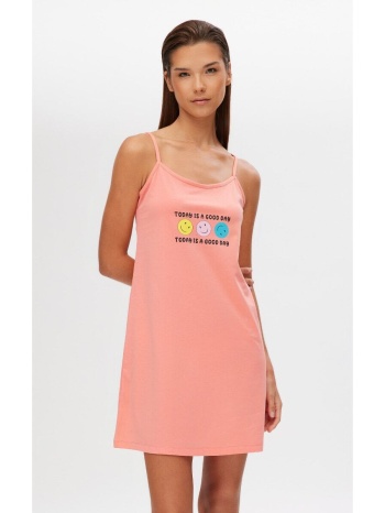 minerva γυναικείο νυχτικάκι μπριτέλα - κοραλί σε προσφορά