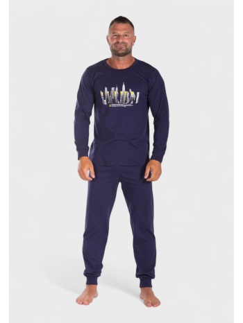 πιτζάμα ανδρική βαμβακερή nina club urban blue σε προσφορά