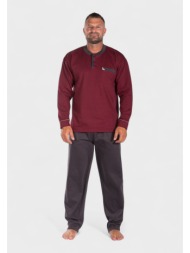 πιτζάμα ανδρική φούτερ collection winter colors μπορντό cl2670-2-μπορντώ