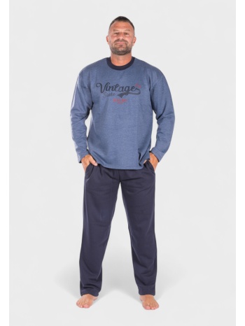 πιτζάμα ανδρική φούτερ collection vintage blue cl2607-2-ραφ σε προσφορά