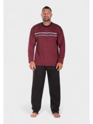 πιτζάμα ανδρική φούτερ collection winter red cl2609-1-μπορντώ