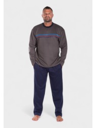 πιτζάμα ανδρική φούτερ collection winter grey cl2609-2-γκρι