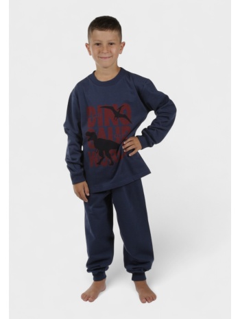 παιδική πιτζάμα αγόρι dinosaur μπλε – χριστίνα | 100% σε προσφορά