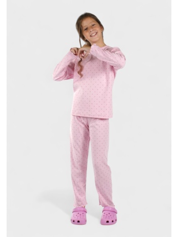 παιδική πιτζάμα κορίτσι stars ροζ χριστίνα | 100% βαμβάκι σε προσφορά