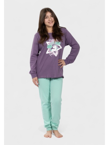 πιτζάμα για κορίτσι unicorn μωβ nina club| 100% βαμβάκι σε προσφορά