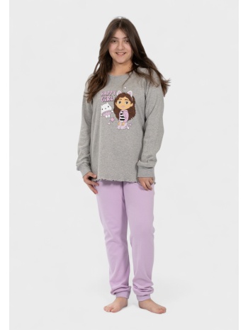 πιτζάμα για κορίτσι happy girl γκρι nina club| 100% βαμβάκι σε προσφορά