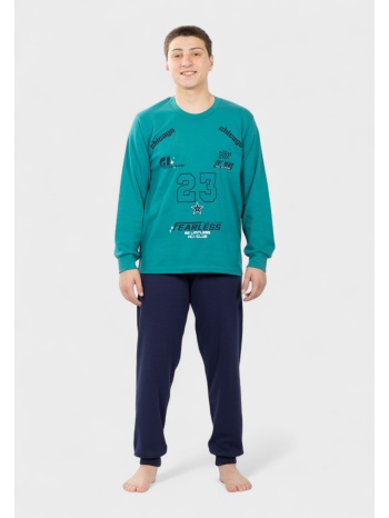 εφηβική πιτζάμα nina club fearless πετρόλ 100% βαμβακερή σε προσφορά