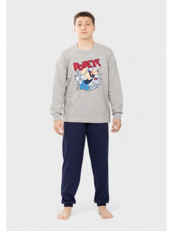 εφηβική πιτζάμα nina club popeye γκρι 100% βαμβακερή σε προσφορά