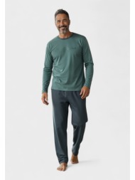 ανδρική βαμβακερή πιτζάμα interlock collection style matters petrol cl2671-1-πετρόλ