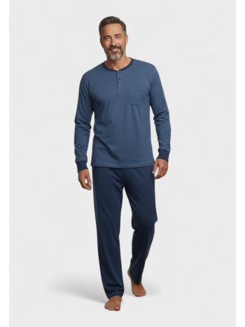 ανδρική βαμβακερή πιτζάμα interlock collection basic royal σε προσφορά