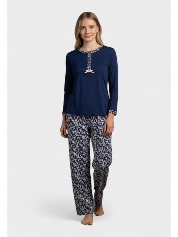 γυναικεία πιτζάμα βαμβακερή collection navy blossom σε προσφορά