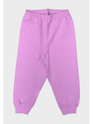 πιτζάμα βρεφική βαμβακερή φούτερ χριστίνα ballerina 100% βαμβάκι λιλά chr203-2-λιλά