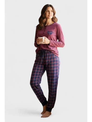 πιτζάμα γυναικεία interlock collection autumn heartbeat σε προσφορά