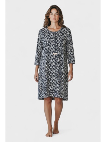 νυχτικό γυναικείο collection μπλε floral 100% βαμβακερό σε προσφορά