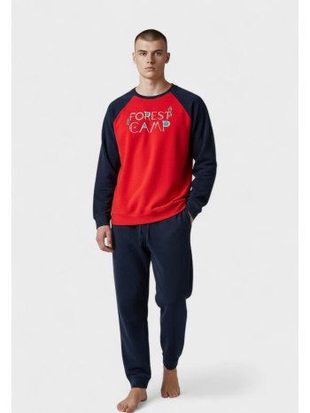 ανδρική πιτζάμα fleece vienetta `forest camp` σε προσφορά