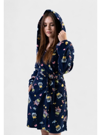 γυναικεία ρόμπα vienetta με κουκούλα και σχέδιο σε προσφορά