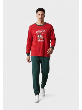 ανδρική πιτζάμα βαμβακερή χριστουγεννιάτικη nina club σε προσφορά
