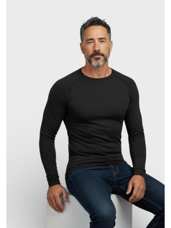 ανδρική ισοθερμική μπλούζα berrak μαύρη brk757-μαύρο