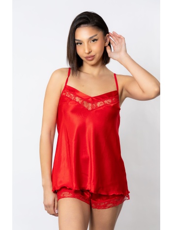 babydoll σατέν moongirl athena mg1050-κόκκινο σε προσφορά