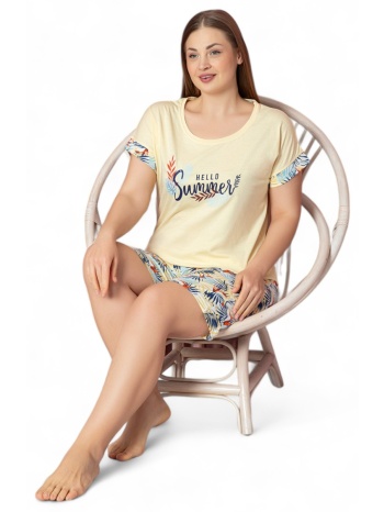 πιτζάμα γυναικεία με σορτσάκι plus size pijamood σε προσφορά