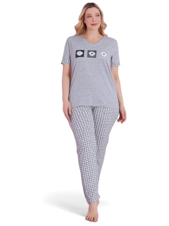 πιτζάμα γυναικεία με μακρύ παντελόνι plus size pijamood σε προσφορά