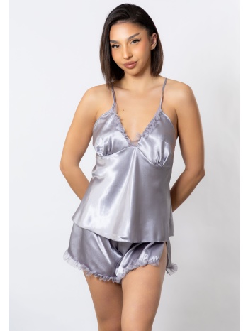 babydoll σατέν moongirl dimitra gri mg277-1-γκρι σε προσφορά