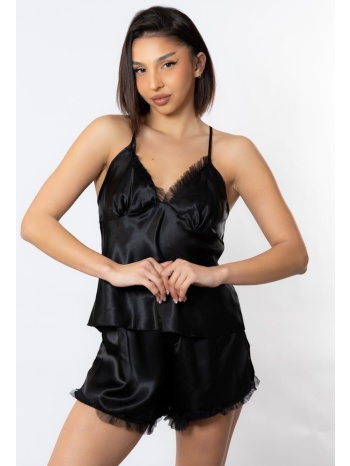 babydoll σατέν moongirl dimitra black mg277-2-μαύρο σε προσφορά