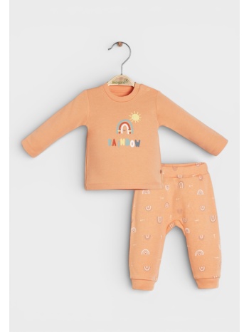 φόρμα βρεφική biorganic happy rainbow brg59691-πορτοκαλί σε προσφορά