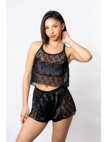 babydoll σατέν moongirl iris black mg279-2-μαύρο σε προσφορά