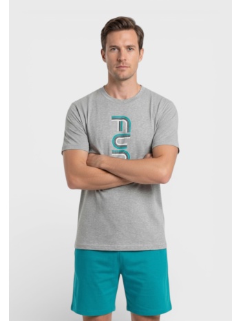 ανδρική πιτζάμα nina club βαμβακερή καλοκαιρινή fun γκρι