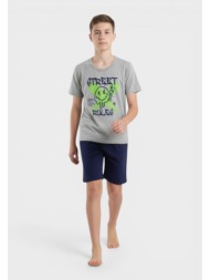 παιδική εφηβική nina club βαμβακερή καλοκαιρινή γκρί street rules nck26790-2-γκρι